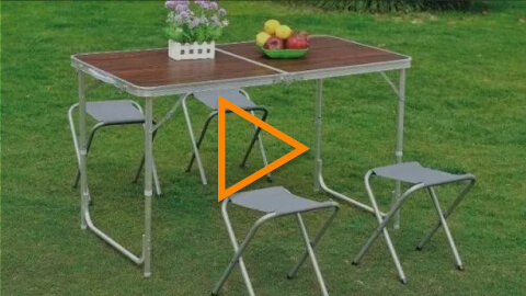 Стіл для пікніка що складається з 4-ма стільцями
